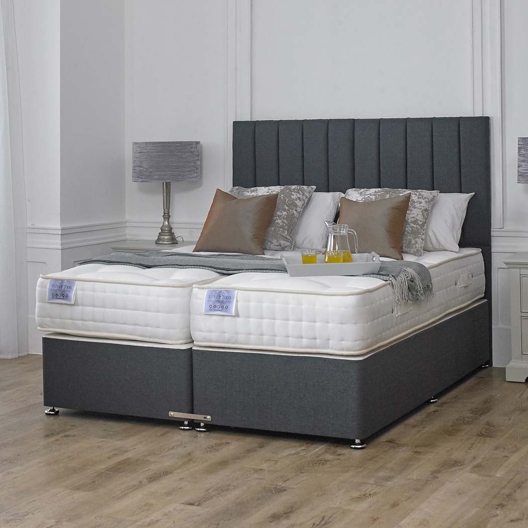 Luxury Hotel Zip and Link 3000 Pocket Sprung Intelligent Memory Divan Bed Set
